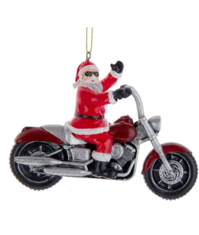 Boutique de Noël Loisirs & Professions*Santa On Motorcycle Ornament