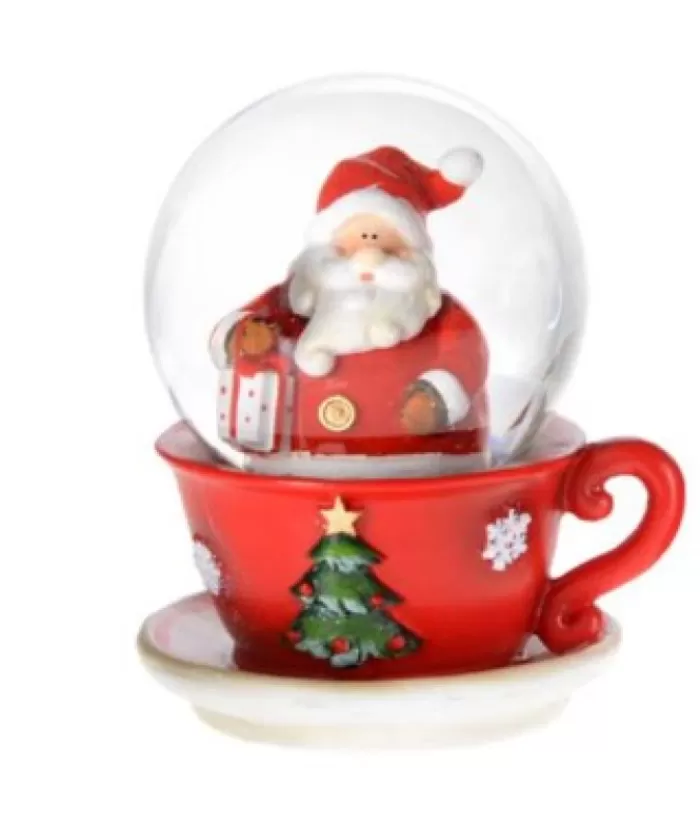 Boutique de Noël Boules De Neige*Santa Teacup Snowglobe