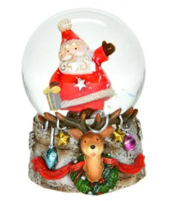 Boutique de Noël Boules De Neige*Santa With Gift Mini-Snowglobe