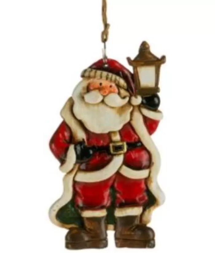 Boutique de Noël Anges & Père Noël*Santa With Lantern Ornament