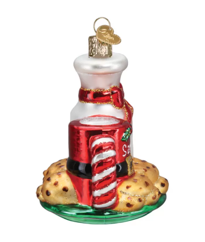 Boutique de Noël Anges & Père Noël*Santa'S Milk And Cookies Glass Ornament