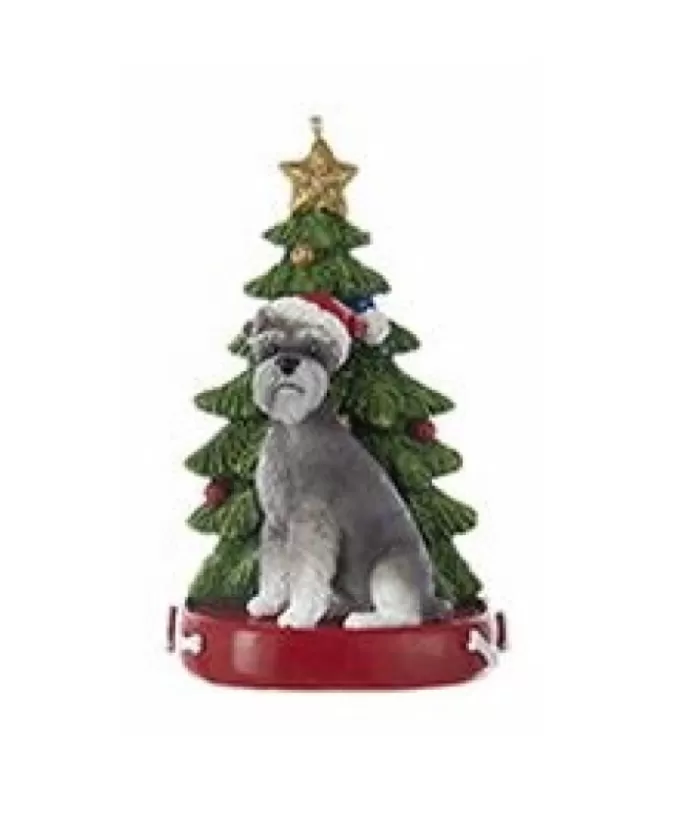 Boutique de Noël Schnauzer Ornament With Christmas Tree