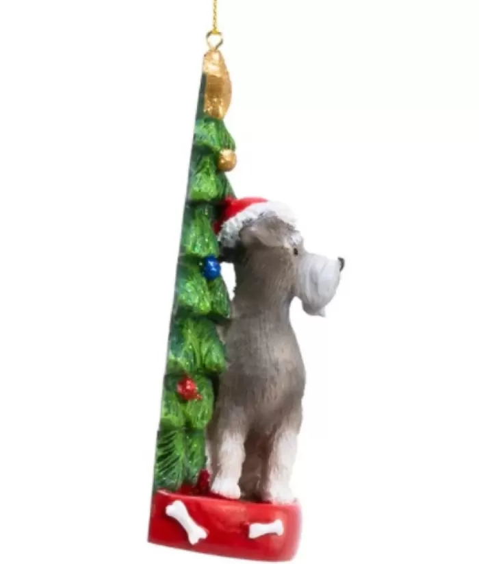 Boutique de Noël Schnauzer Ornament With Christmas Tree