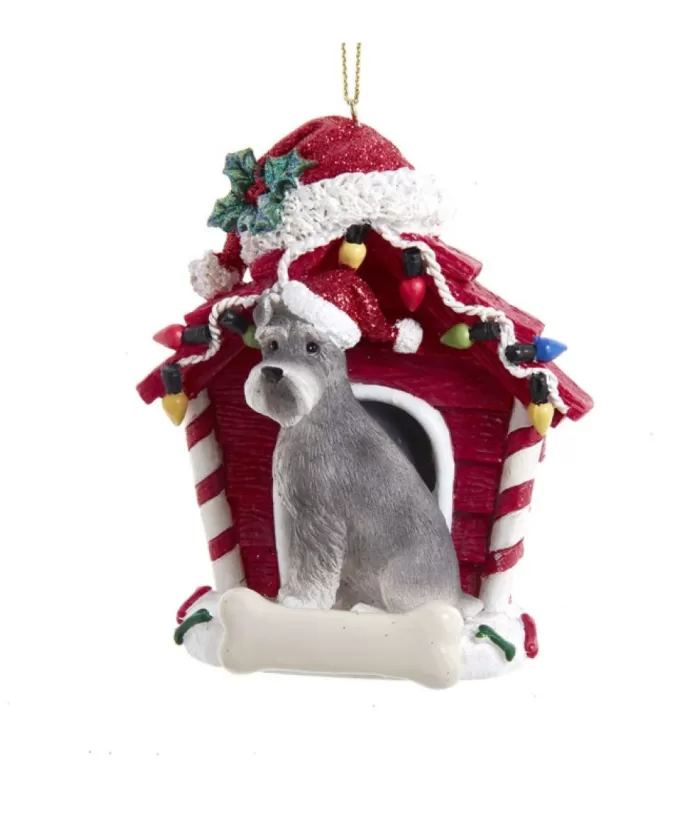 Boutique de Noël Schnauzer Ornament With Doghouse