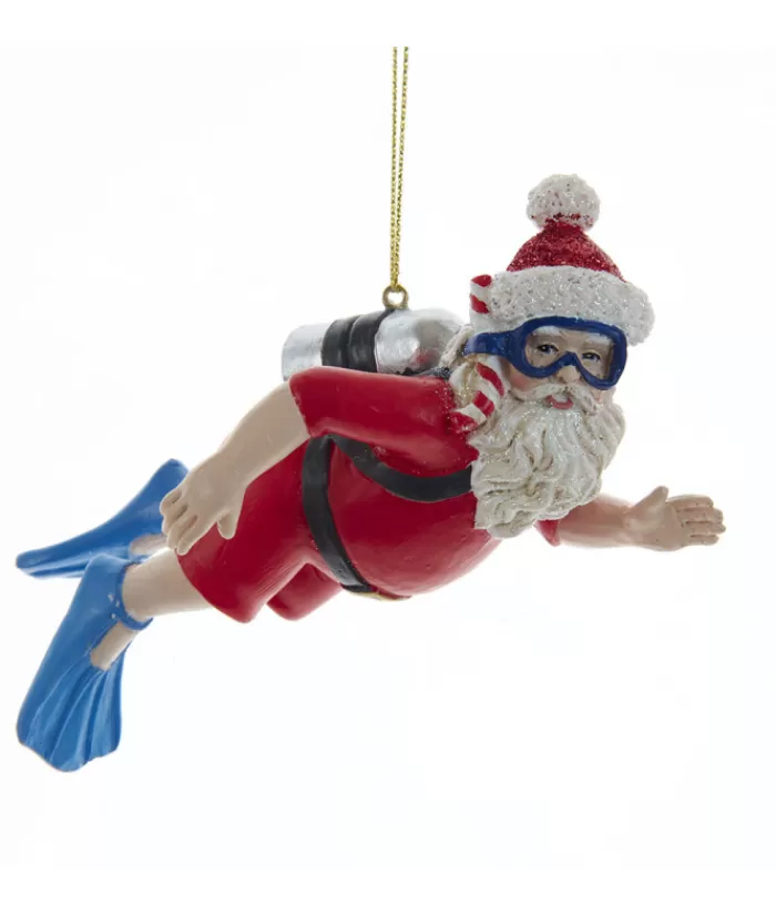 Boutique de Noël Anges & Père Noël*Scuba Diving Santa Ornament