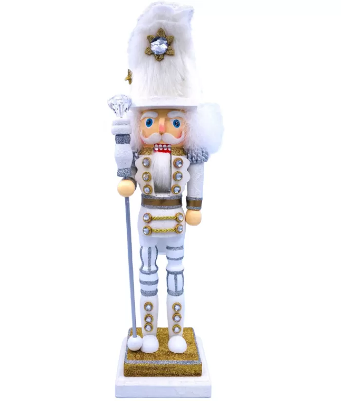 Boutique de Noël Divers*Silver And Gold Nutcracker 18" Tall