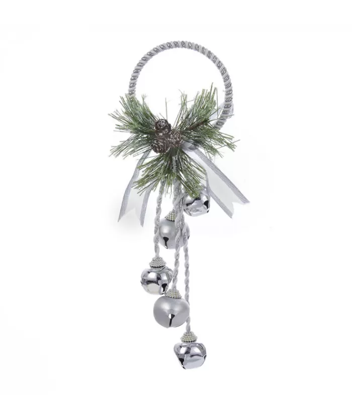 Boutique de Noël Cloches & Grelots*Silver And White Bell Door Hanger