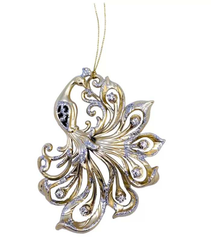 Boutique de Noël Divers*Silver/Gold Peacock Ornament