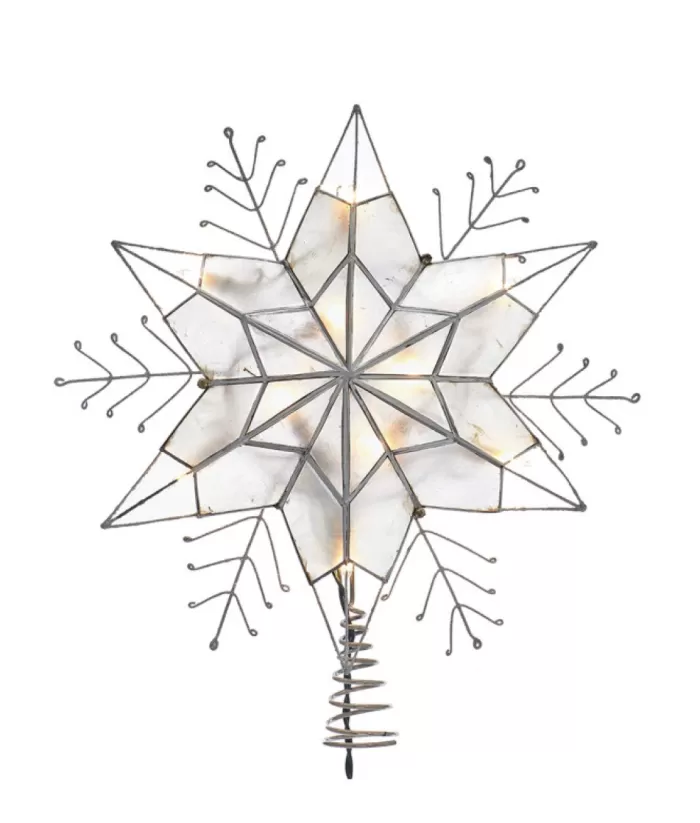 Boutique de Noël Six Point Snowflake Star Tree Top