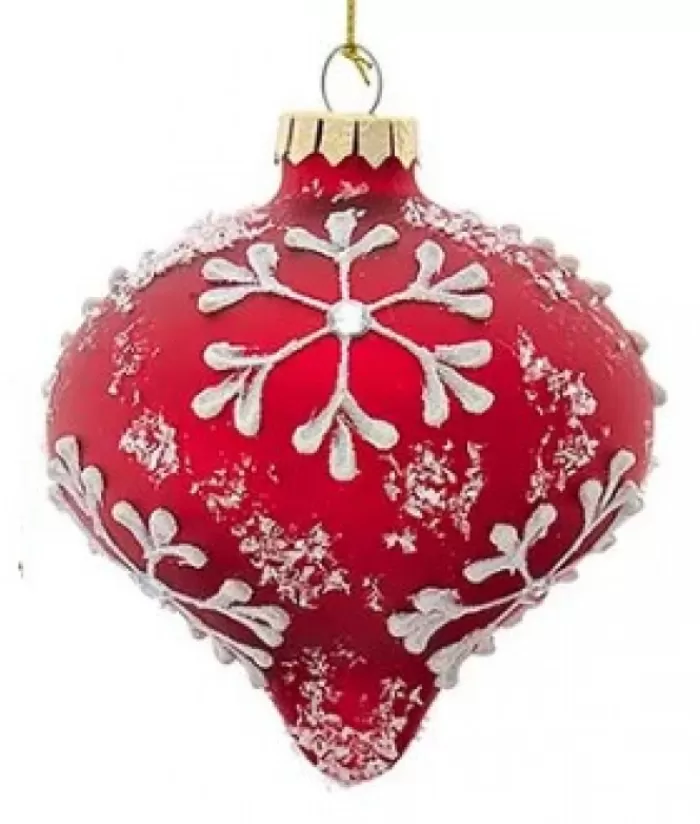 Boutique de Noël Flocons & Étoiles*Snowflake Onion Glass Ornament