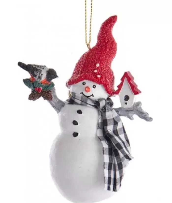 Boutique de Noël Divers*Snowman Ornament With Cabin