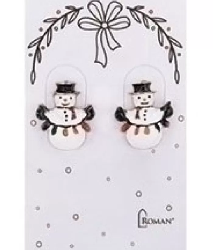 Boutique de Noël Snowman Shaped Earrings.