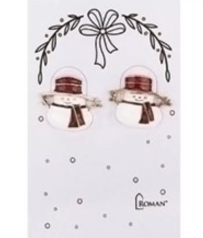 Boutique de Noël Snowman Shaped Earrings.