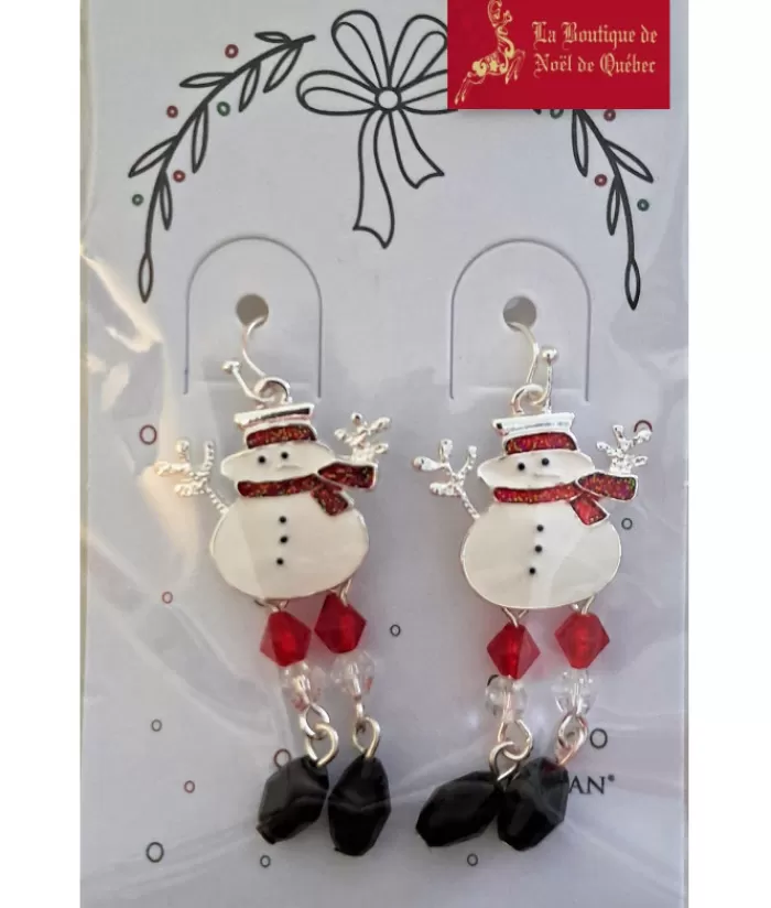 Boutique de Noël Bijoux*Snowman Shaped Earrings.