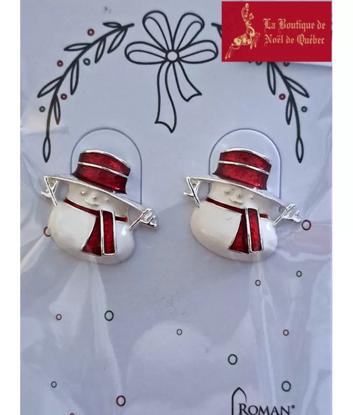 Boutique de Noël Bijoux*Snowman Shaped Earrings.