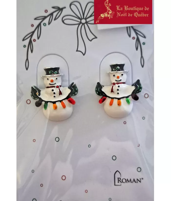 Boutique de Noël Bijoux*Snowman Shaped Earrings.