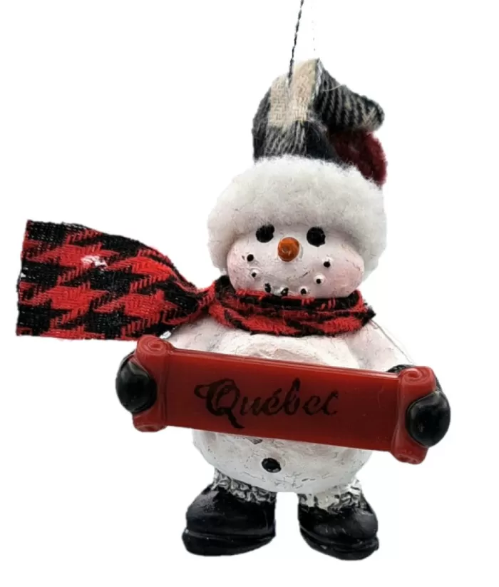 Boutique de Noël Snowman With Banner, Personalisable Ornament