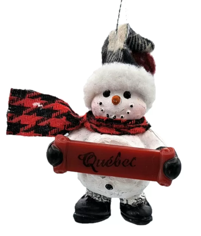 Boutique de Noël Bonhommes De Neige*Snowman With Banner, Personalisable Ornament