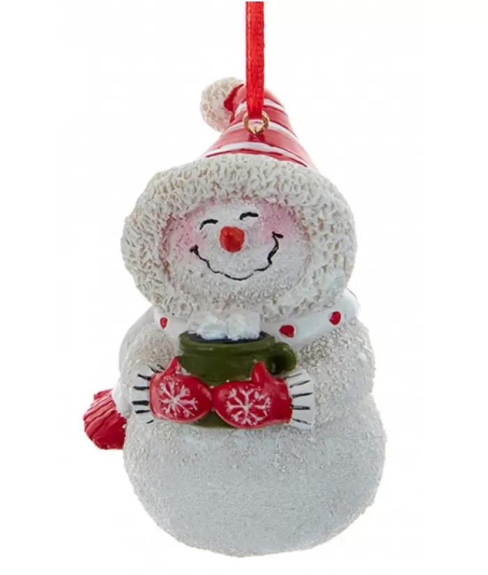 Boutique de Noël Nourriture & Breuvages*Snowman With Hot Chocolate Ornament