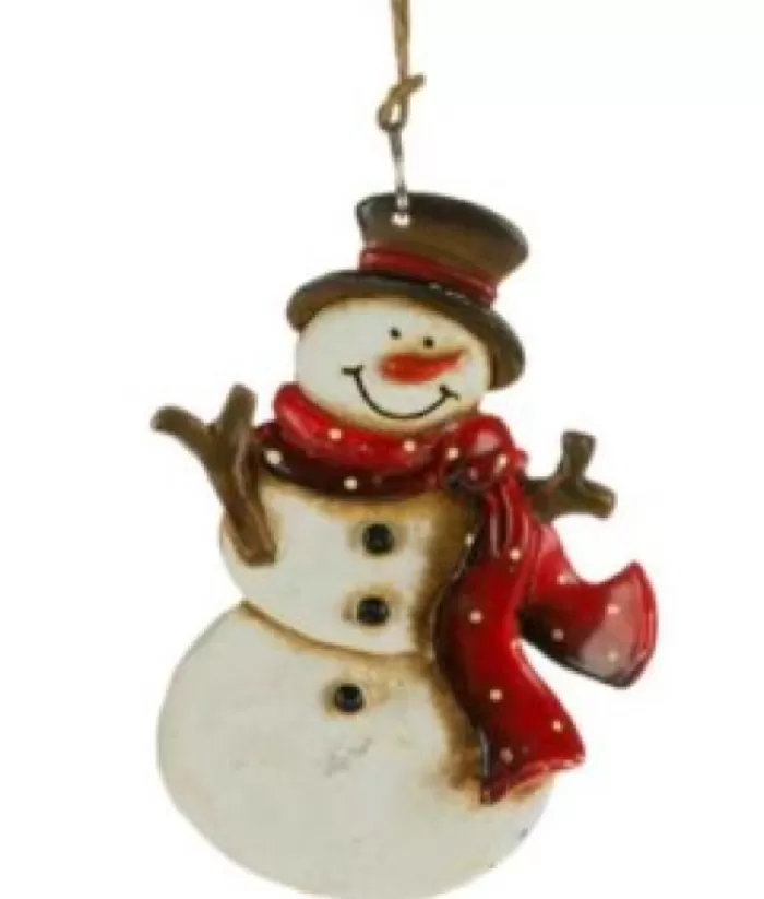 Boutique de Noël Snowman With Scarf Ornament