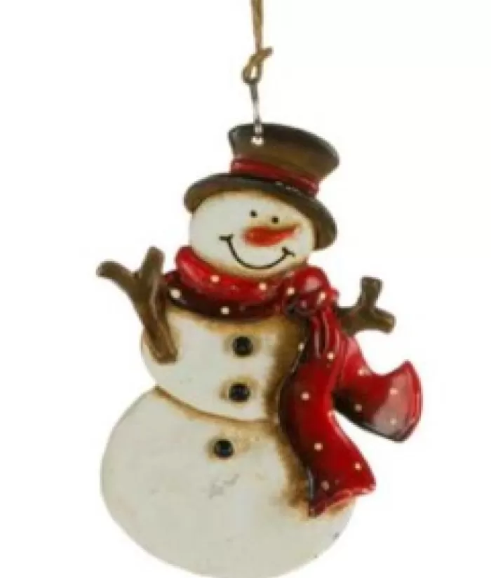 Boutique de Noël Bonhommes De Neige*Snowman With Scarf Ornament