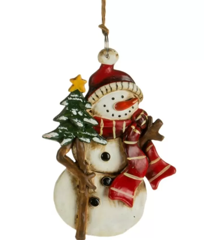 Boutique de Noël Snowman With Tree Ornament