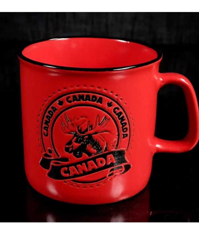 Boutique de Noël Vaisselle Souvenirs*Souvenir Mug Canada Moose Red, 10Oz