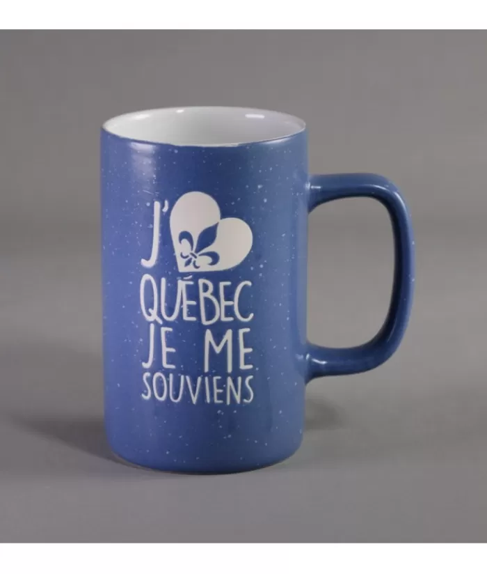 Boutique de Noël Vaisselle Souvenirs*Souvenir Mug, Fleur De Lys And J'Aime Québec Motto, Je Me Souviens