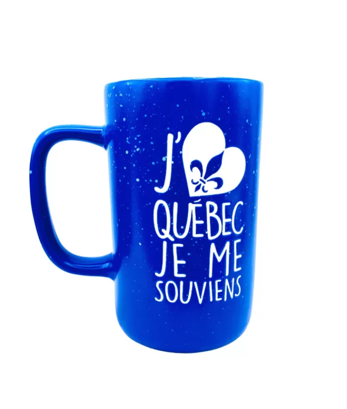 Boutique de Noël Vaisselle Souvenirs*Souvenir Mug, Fleur De Lys And J'Aime Québec Motto, Je Me Souviens