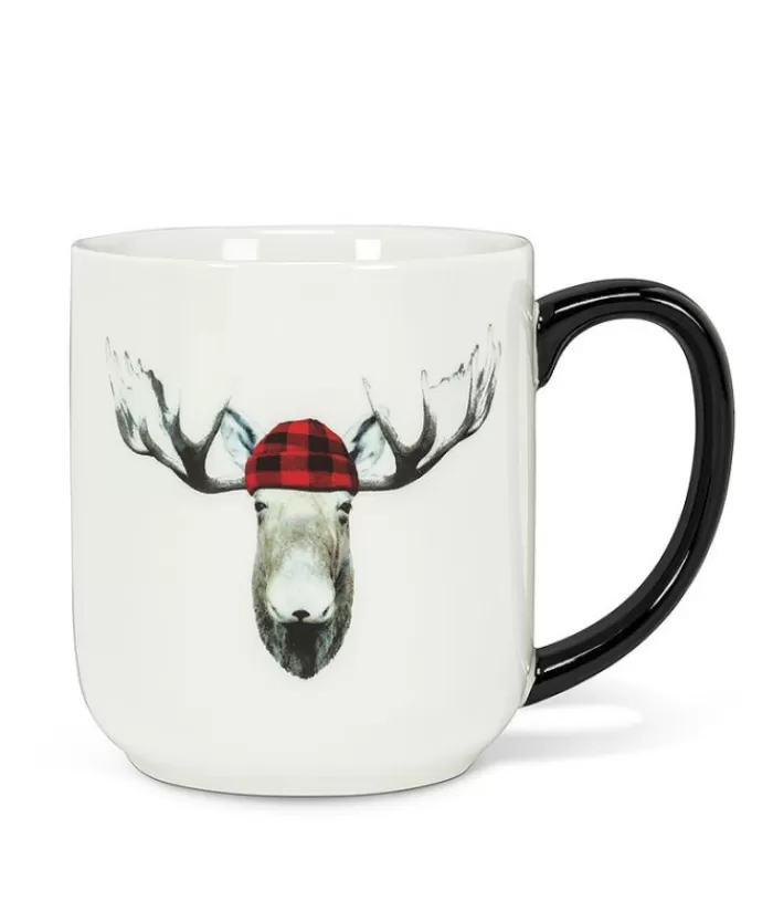 Boutique de Noël Vaisselle Souvenirs*Souvenir Mug, Moose Wearing Toque Design