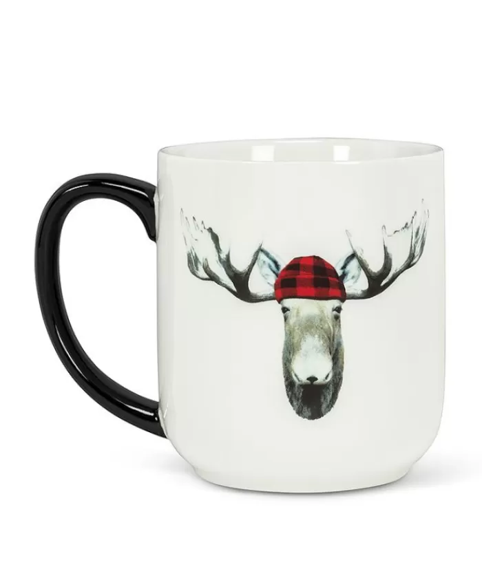 Boutique de Noël Vaisselle Souvenirs*Souvenir Mug, Moose Wearing Toque Design