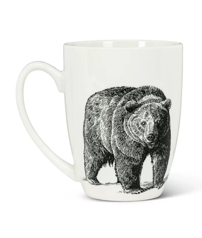 Boutique de Noël Vaisselle Souvenirs*Souvenir Mug, With A Black Bear Design