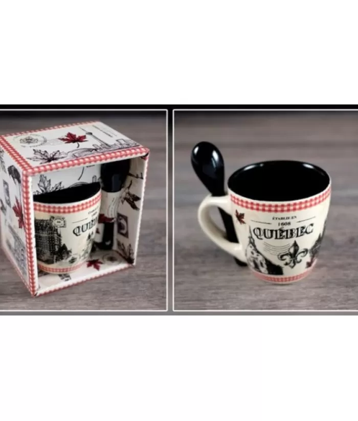 Boutique de Noël Vaisselle Souvenirs*Souvenir Of Québec Espresso Cup, 3 Oz