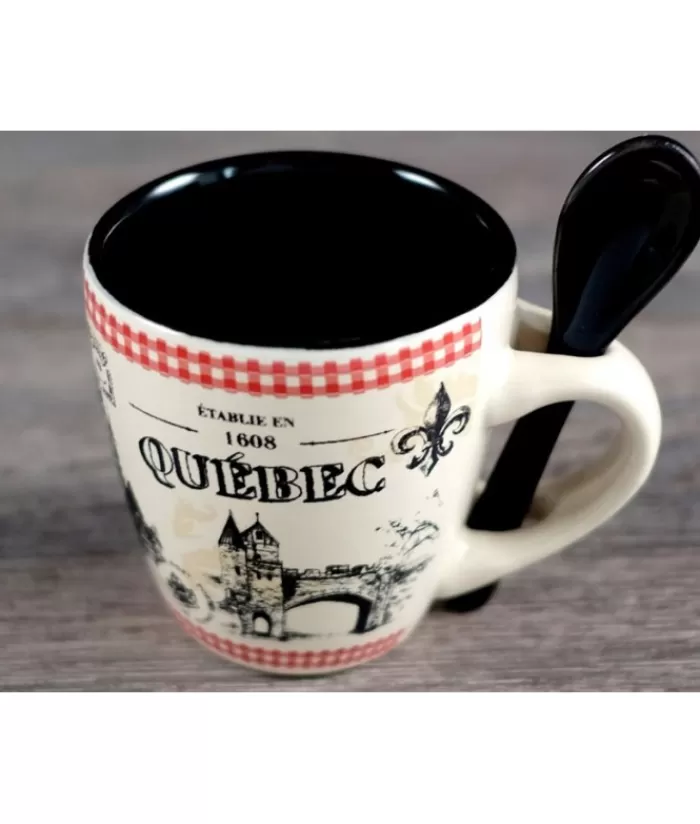 Boutique de Noël Vaisselle Souvenirs*Souvenir Of Québec Espresso Cup, 3 Oz