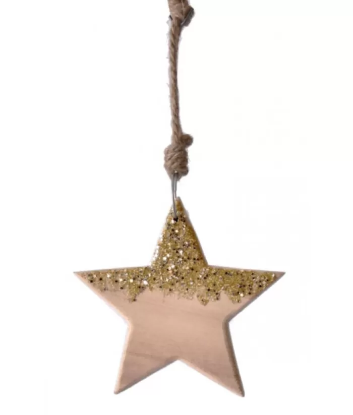 Boutique de Noël Star With Gold Dust Ornament