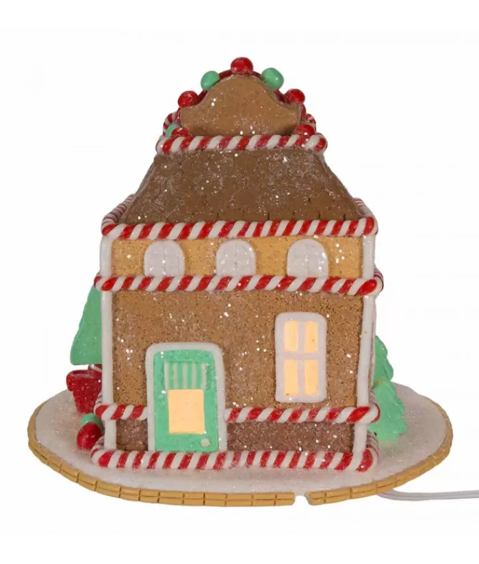 Boutique de Noël Divers*Table Ornament, 7",Gingerbread Shoppe Battery Operated C7 Bulb