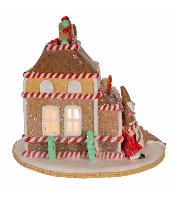 Boutique de Noël Divers*Table Ornament, 7",Gingerbread Shoppe Battery Operated C7 Bulb