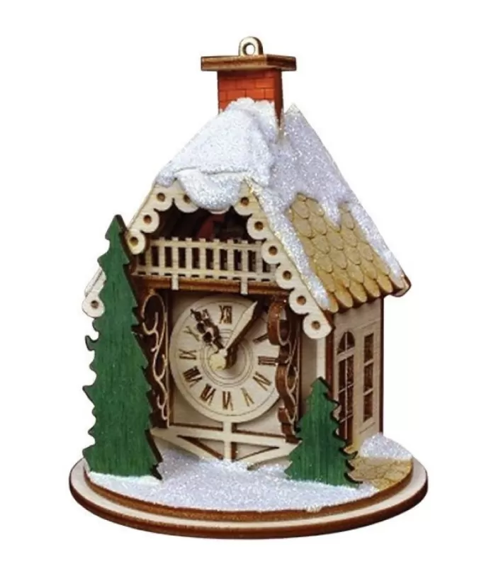 Boutique de Noël Table Piece, Alpine Clock