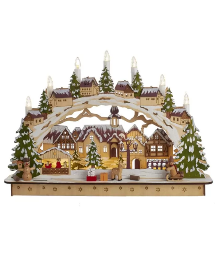 Boutique de Noël Table Piece, Hannukah Nordic Village Houses