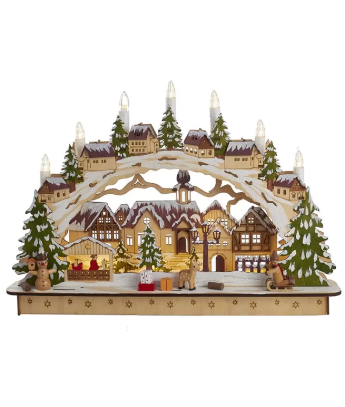 Boutique de Noël Villages Nordiques*Table Piece, Hannukah Nordic Village Houses