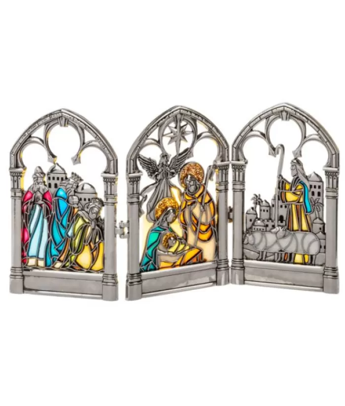 Boutique de Noël Religion & Creches*Table Piece, Nativity Scene In Triptych Form