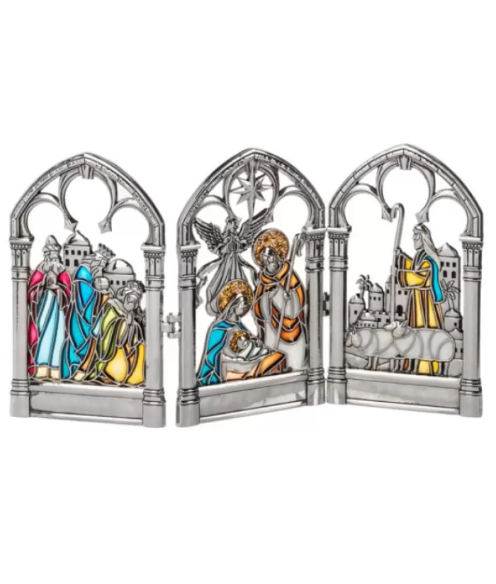 Boutique de Noël Religion & Creches*Table Piece, Nativity Scene In Triptych Form