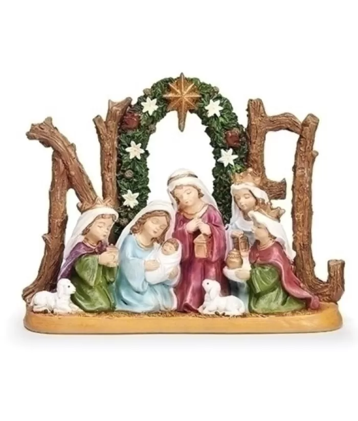 Boutique de Noël Table Piece, One Piece Nativity Scene, Measures 7 Inches