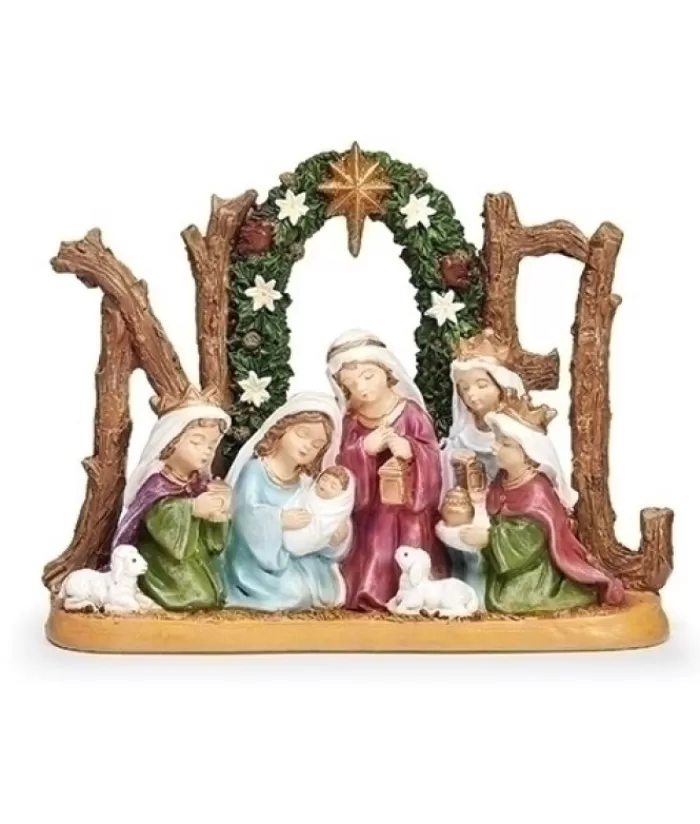 Boutique de Noël Religion & Creches*Table Piece, One Piece Nativity Scene, Measures 7 Inches