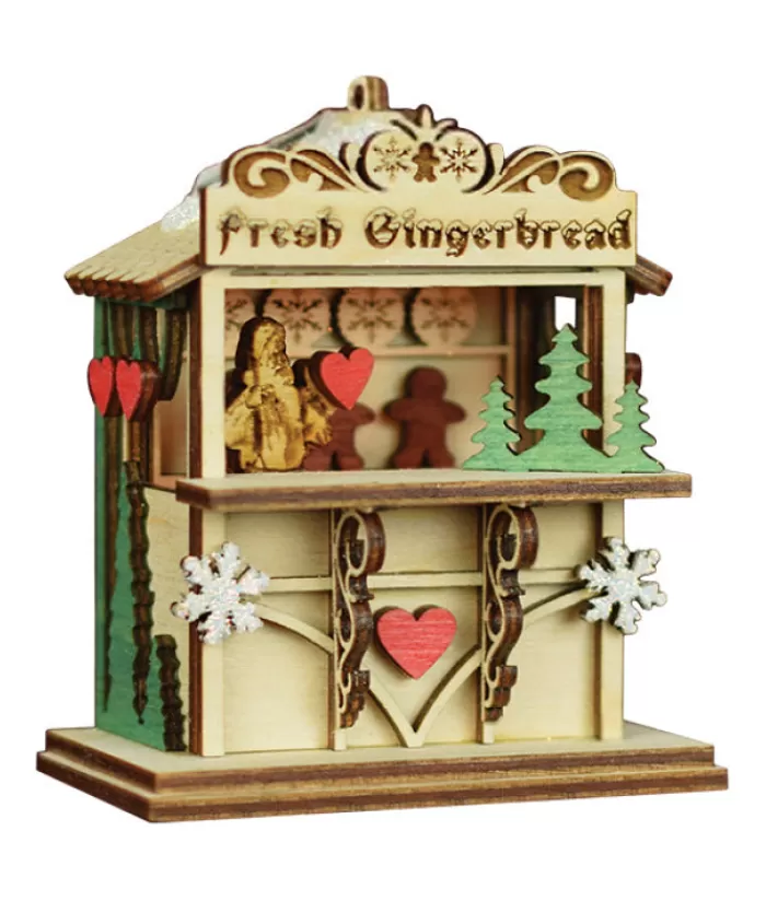 Boutique de Noël Produits Usb & Del*Table Piece Ornament, Market Booth, Gingerbread