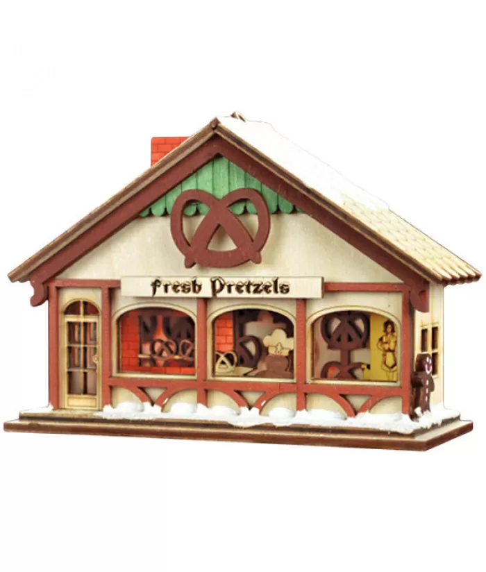 Boutique de Noël Villages Nordiques*Table Piece Ornament, Market Booth, Pretzels