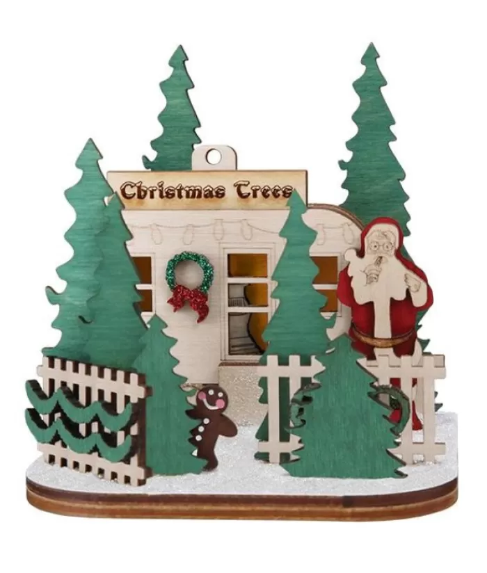 Boutique de Noël Produits Usb & Del*Table Piece Ornament, Santa'S Xmas Tree Lot