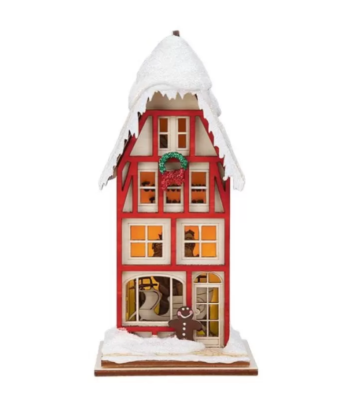 Boutique de Noël Produits Usb & Del*Table Piece Ornament, Tannenbaum Toboggan House