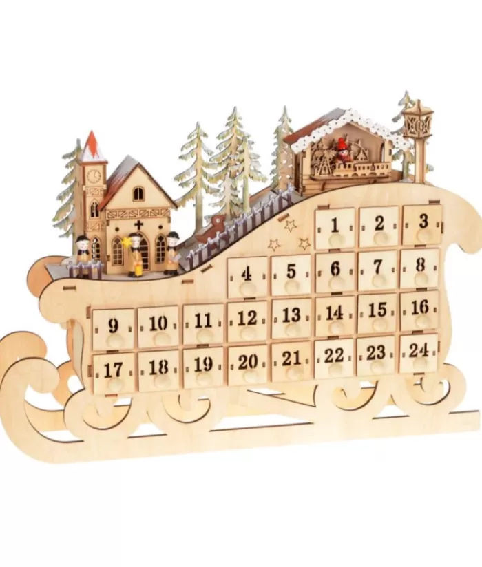 Boutique de Noël Produits Usb & Del*Table Piece, Ornament, Wooden Advent Calendar