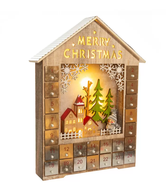 Boutique de Noël Produits Usb & Del*Table Piece, Ornament, Wooden Advent Calendar